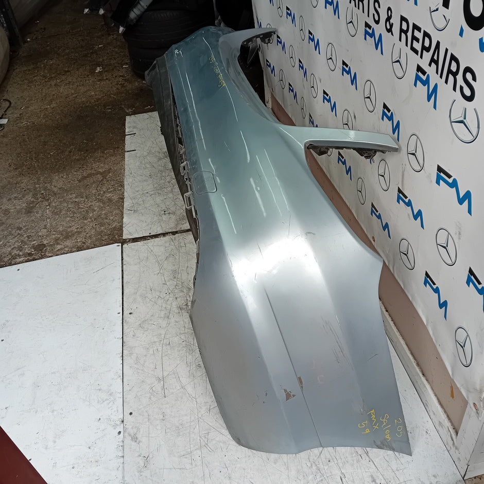 MERCEDES BENZ C-CLASS W205 SALOON REAR BUMPER 2015 SILVER A2058850138 FMX59
