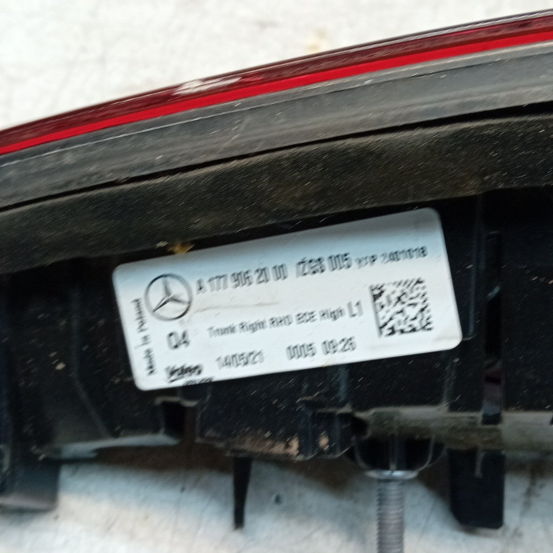 MERCEDES A-CLASS W177 DRIVER RIGHT OS REAR INNER TAIL LIGHT A1779062000 FMT243