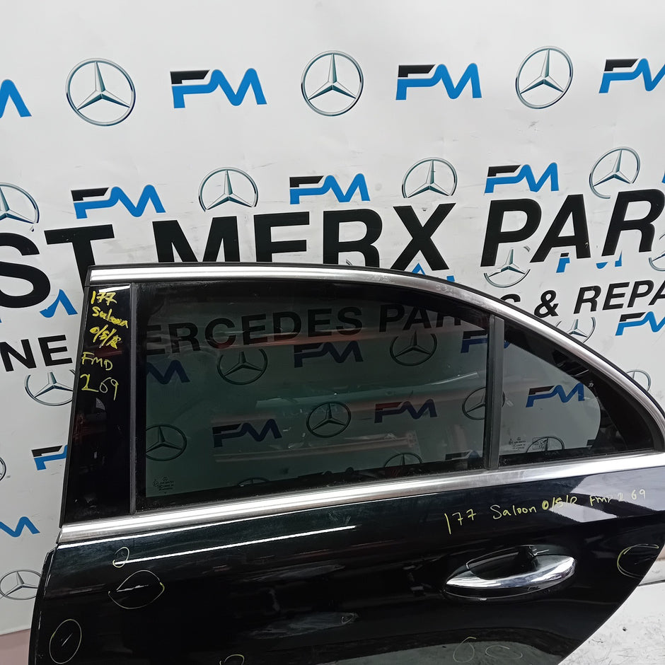 MERCEDES A-CLASS W177 SLN DRIVER REAR DOOR OSR BLACK 2018 ON COMPLETE FMD269