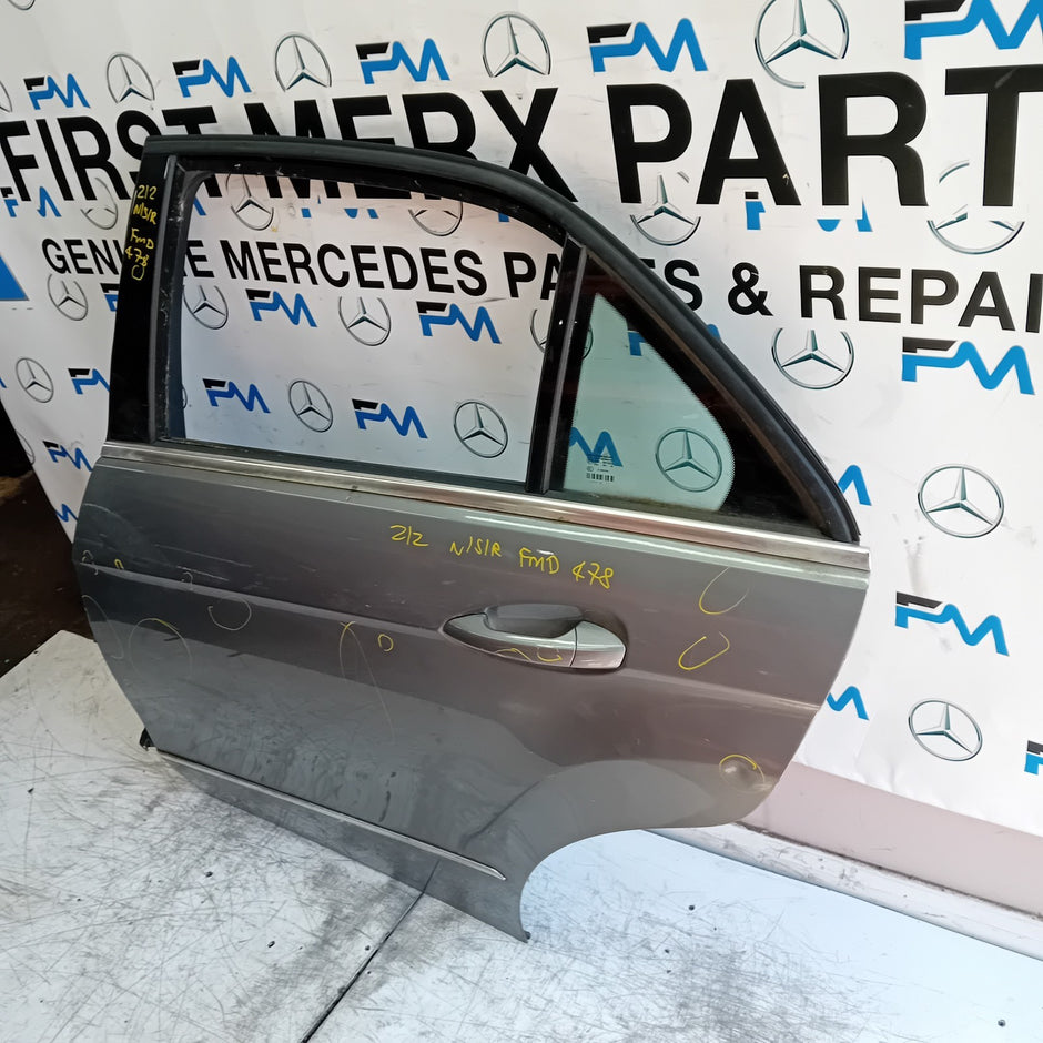 MERCEDES BENZ  E-CLASS W212 SLN PASSENGER REAR DOOR NSR SILVER 2013 FMD478