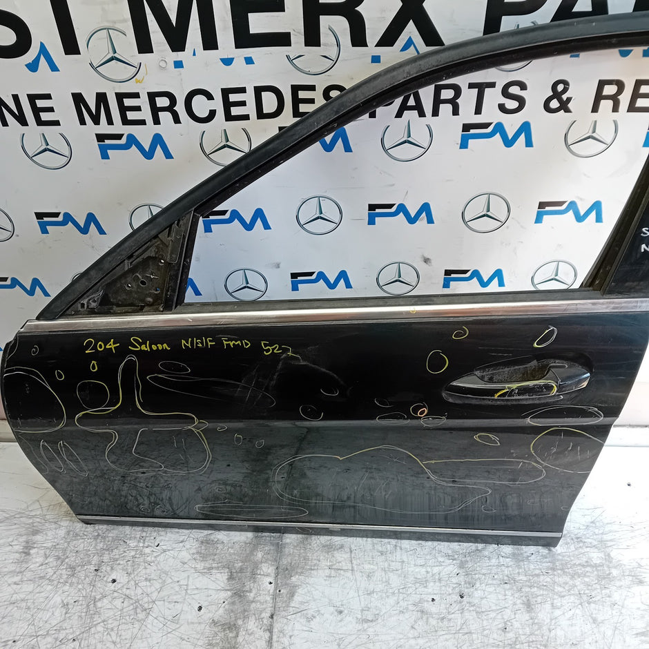 MERCEDES BENZ  BENZ C-CLASS W204 PASSENGER FRONT DOOR NSF 2012 BLACK FMD527