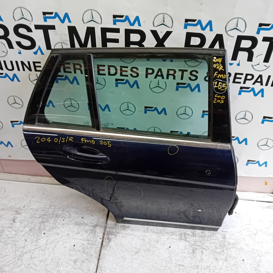 MERCEDES BENZ C-CLASS S204 ESTATE DRIVER REAR DOOR OSR BLUE 2008- 2014 FMD205