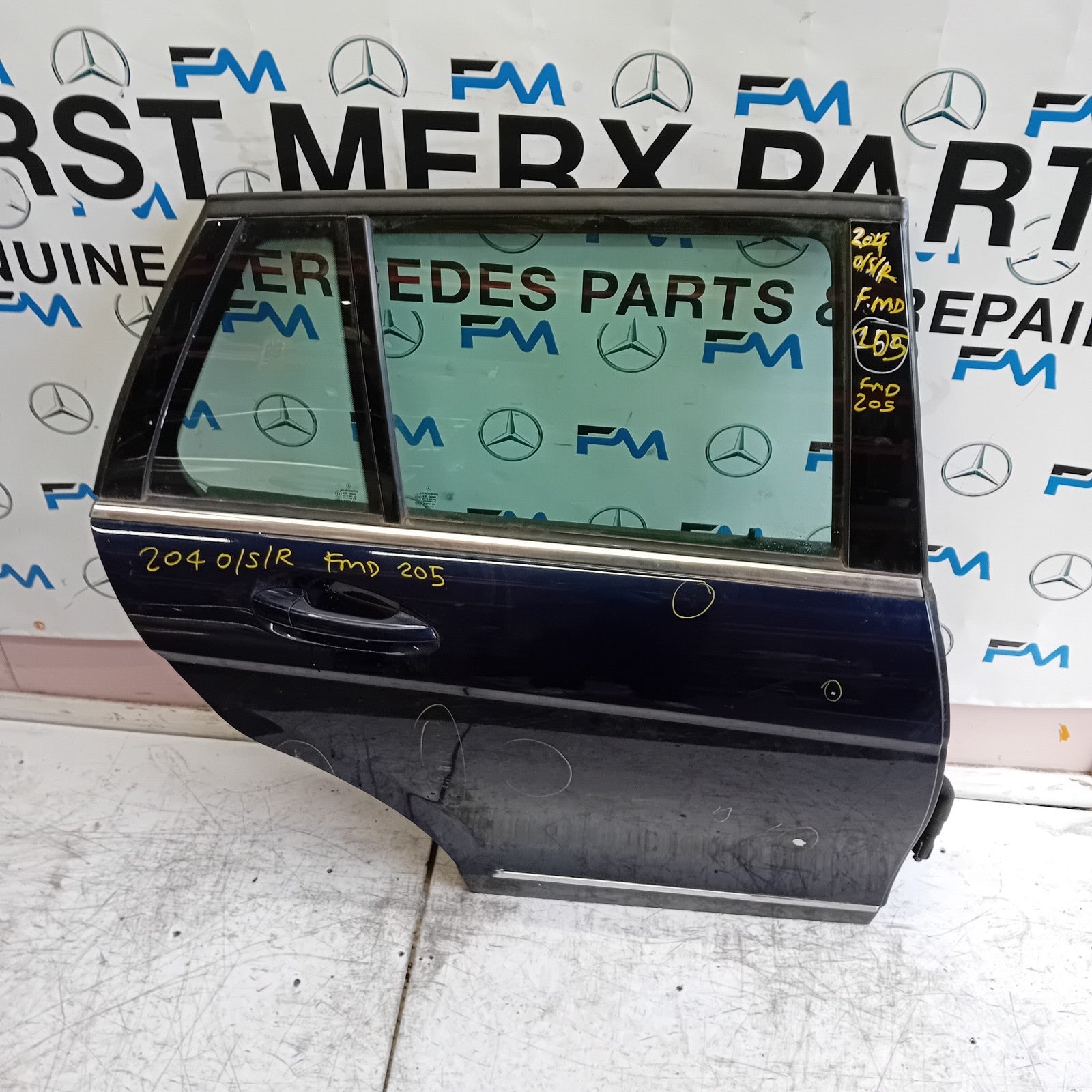 MERCEDES BENZ C-CLASS S204 ESTATE DRIVER REAR DOOR OSR BLUE 2008- 2014 FMD205