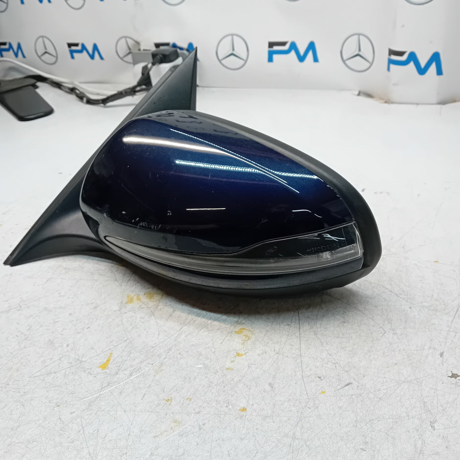 MERCEDES C-CLASS  W205 PASSENGER SIDE WING MIRROR A2058104702 BLUE FMM36