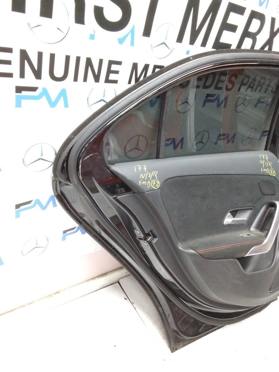 MERCEDES BENZ A-CLASS W177 PASSENGER SIDE REAR DOOR N/S/R COMPLETE BLACK FMD72