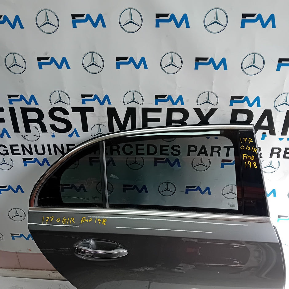 MERCEDES BENZ A-CLASS W177 DRIVER REAR DOOR OSR GREY 2018 ON COMPLETE FMD198