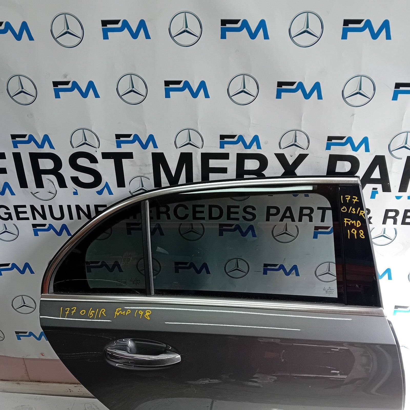 MERCEDES BENZ A-CLASS W177 DRIVER REAR DOOR OSR GREY 2018 ON COMPLETE FMD198