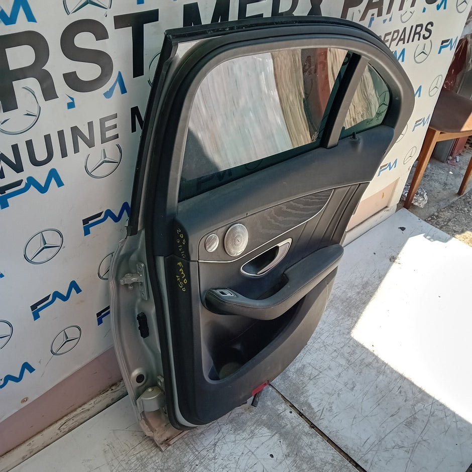 MERCEDES C-CLASS W205 SLN DRIVER REAR DOOR OSR SILVER 2014 ON COMPLETE FMD450