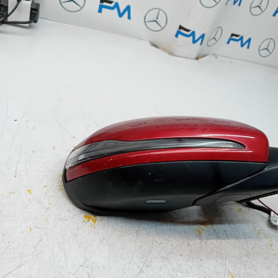 MERCEDES C-CLASS  W205 DRIVER SIDE WING MIRROR A2058102016 RED PL FMM40