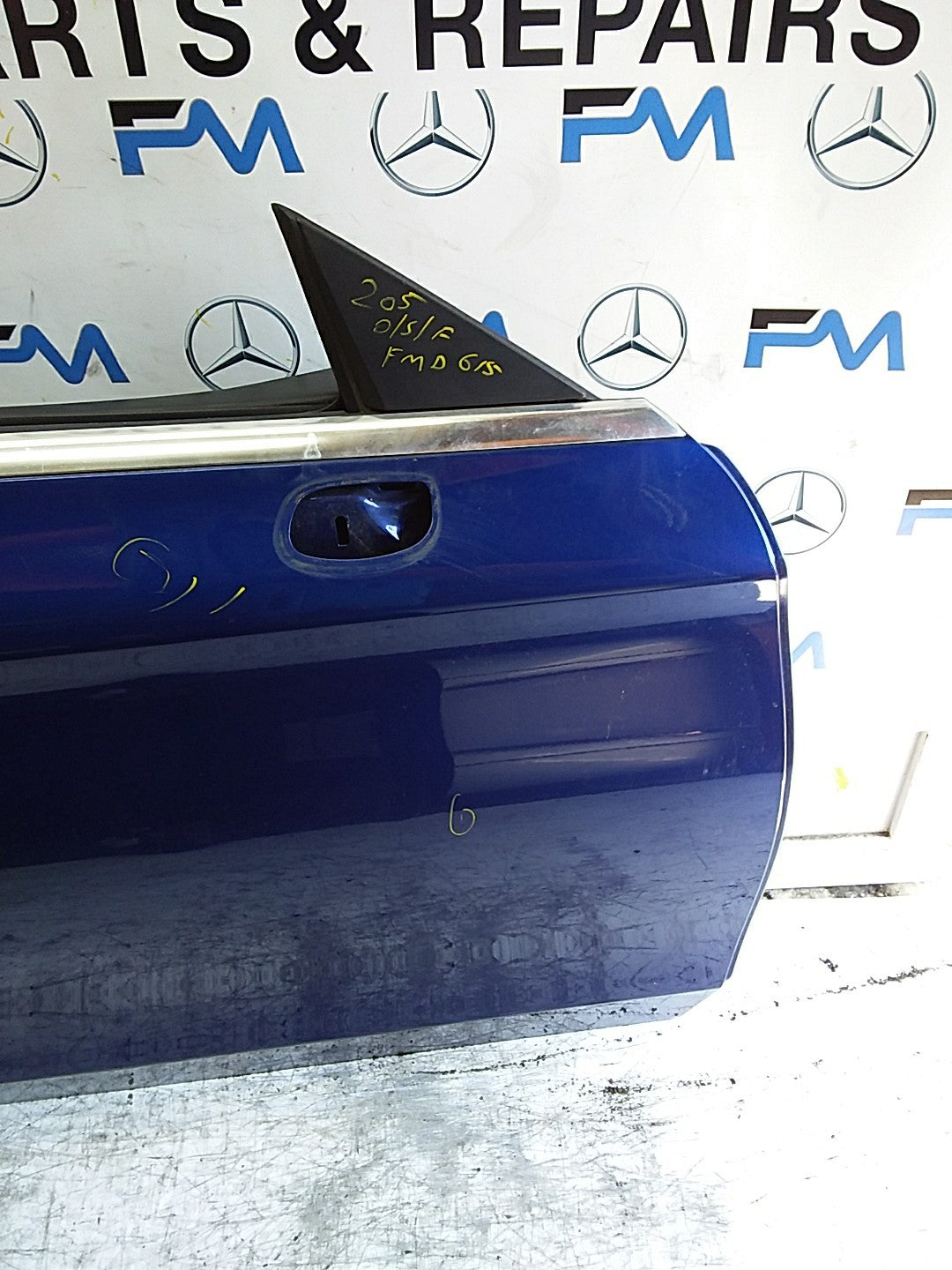 MERCEDES C-CLS W205 COUPE DRIVER FRONTDOOR OSF BLUE 2016 ONWARDS COMPLETE FMD615