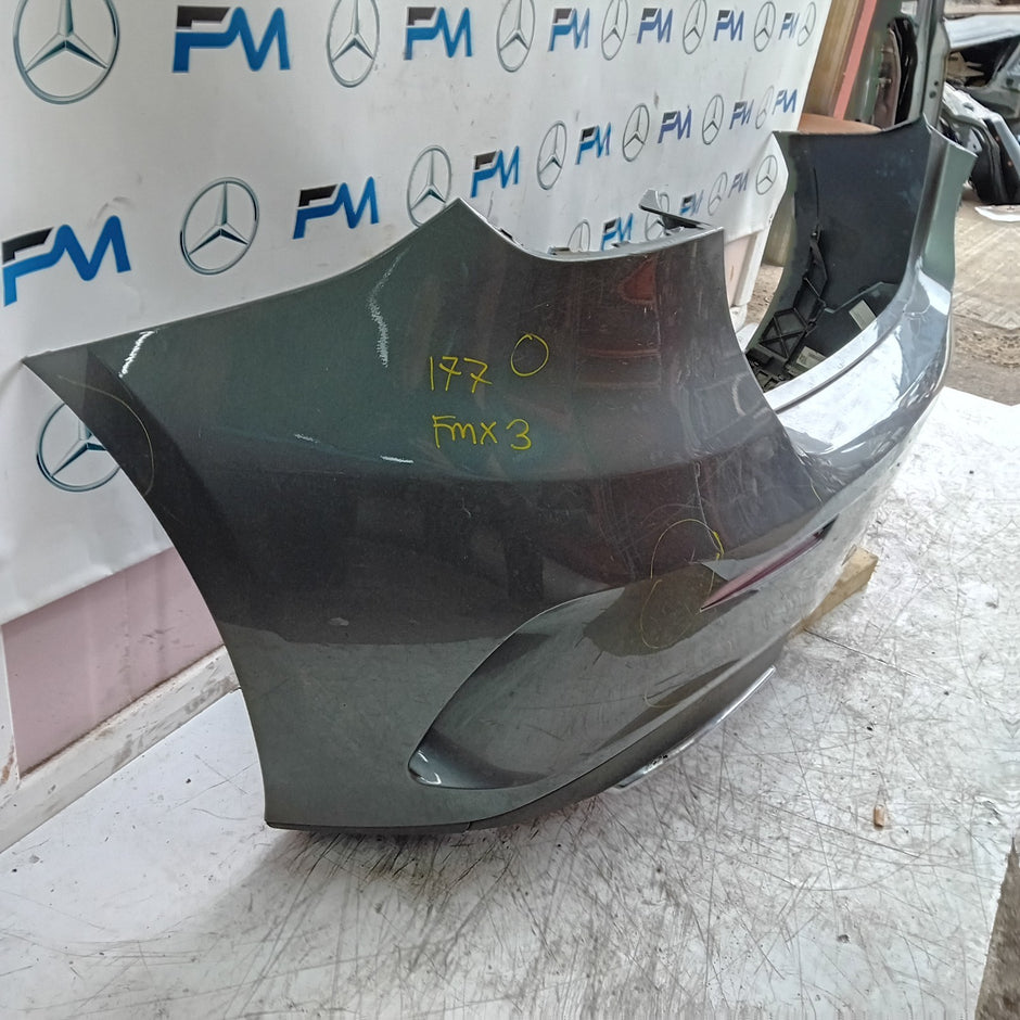 MERCEDES BENZ  A-CLASS W177 REAR BUMPER A1778804701 GREY 2018 COMPLETE FMX3