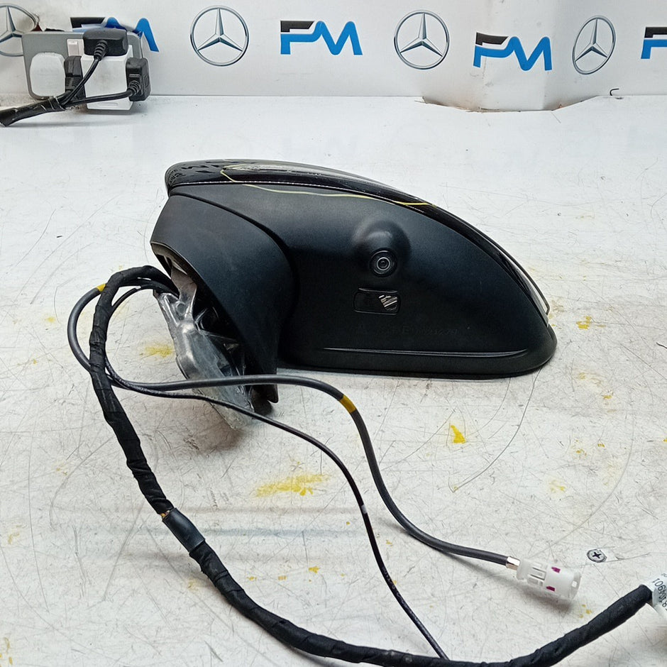 MERCEDES C-CLASS W205 PASSENGER WING MIRROR NS BLACK PL CAMERA A2058104901 FMM75