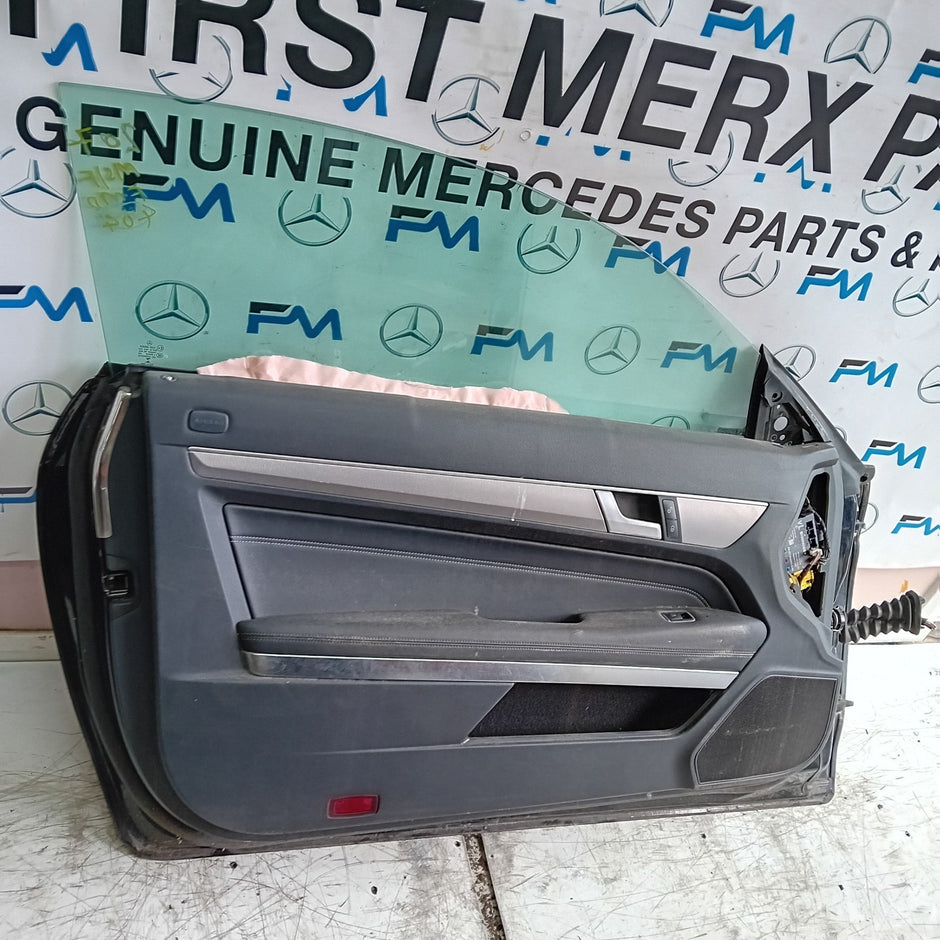 MERCEDES E-CLASS C207 CP PASSENGER FRONT DOOR NSF 2009-16 BLACK COMPLETE FMD404