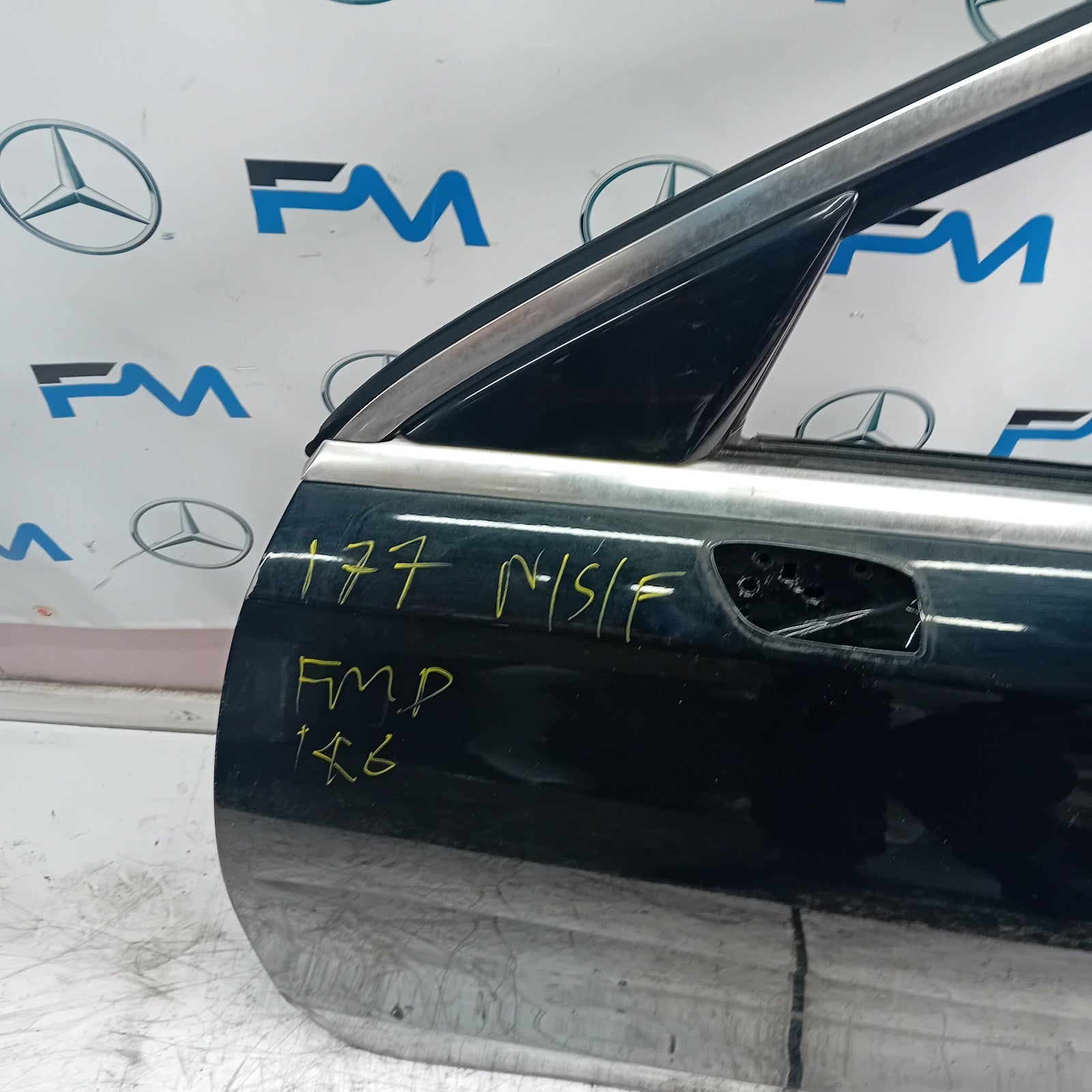 MERCEDES BENZ A-CLASS W177 PASSENGER SIDE FRONT DOOR N/S/F BLACK  FMD146