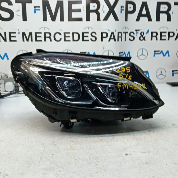 MERCEDES C-CLASS W205 HEADLIGHT DRIVER OS LEFT A2059068202 INTELLIGENT FMH198