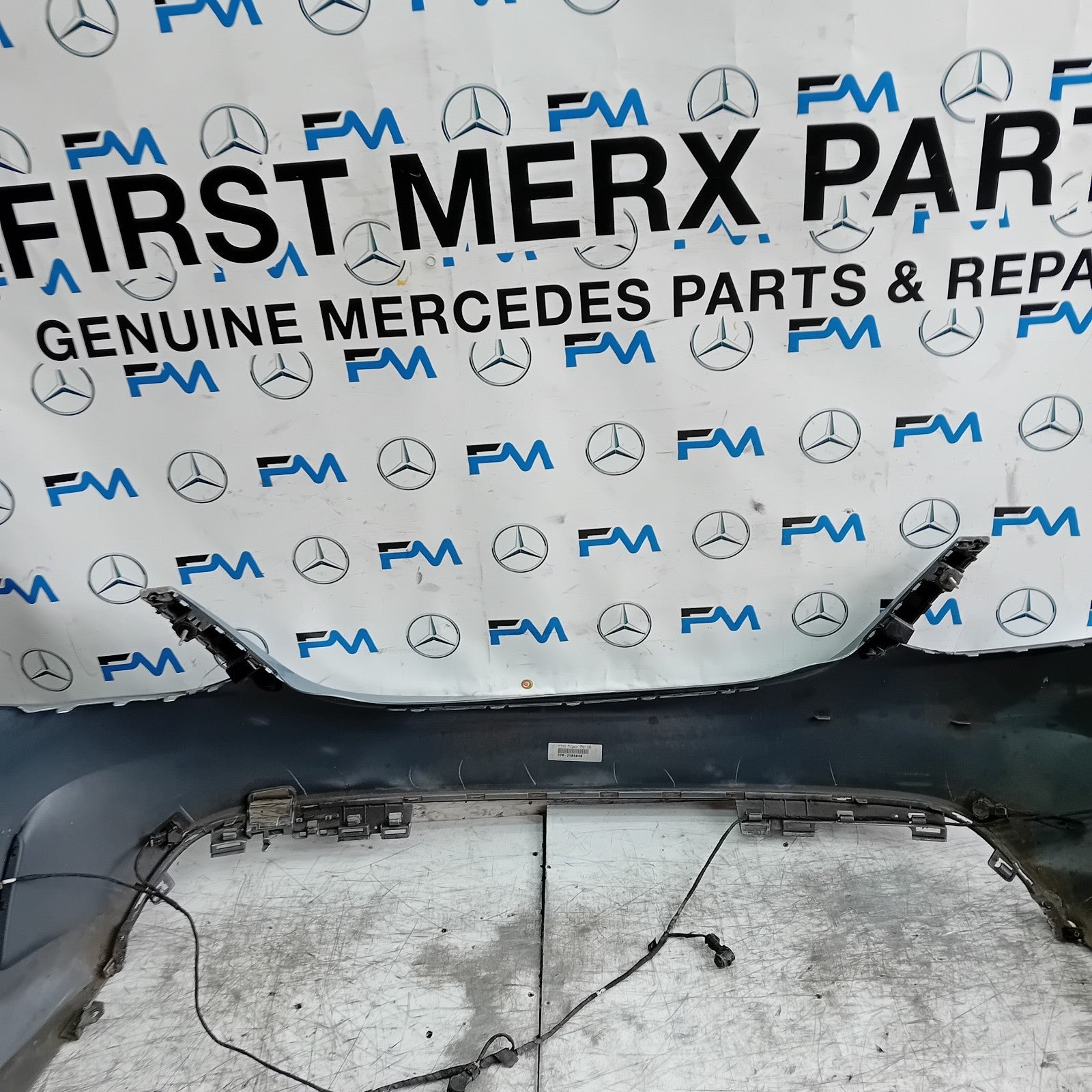 MERCEDES BENZ C-CLASS W205 REAR BUMPER 2015 SILVER A2058555738 FMX51