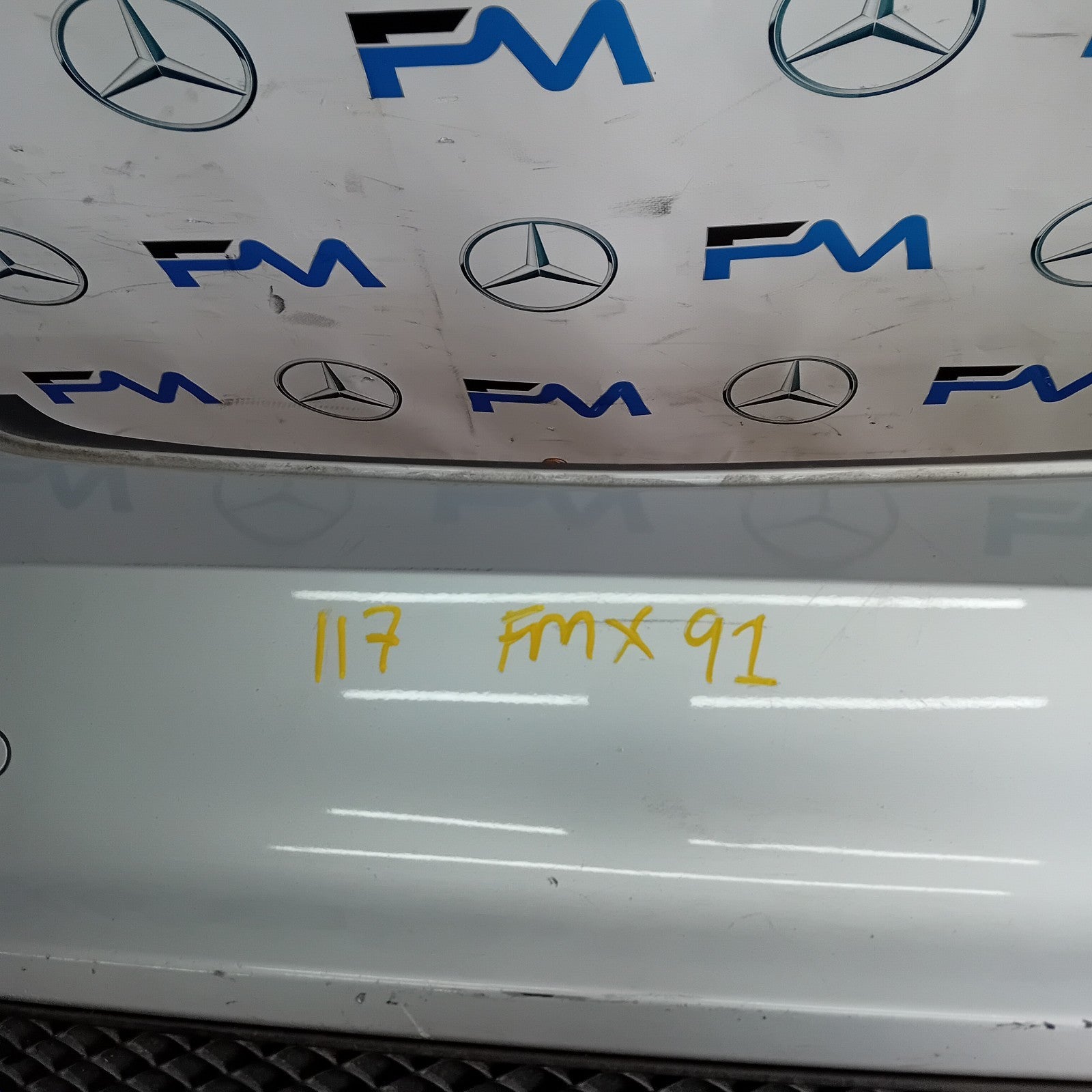 MERCEDES BENZ CLA W117 REAR BUMPER SILVER 2013-19 A1178851065 FMX91
