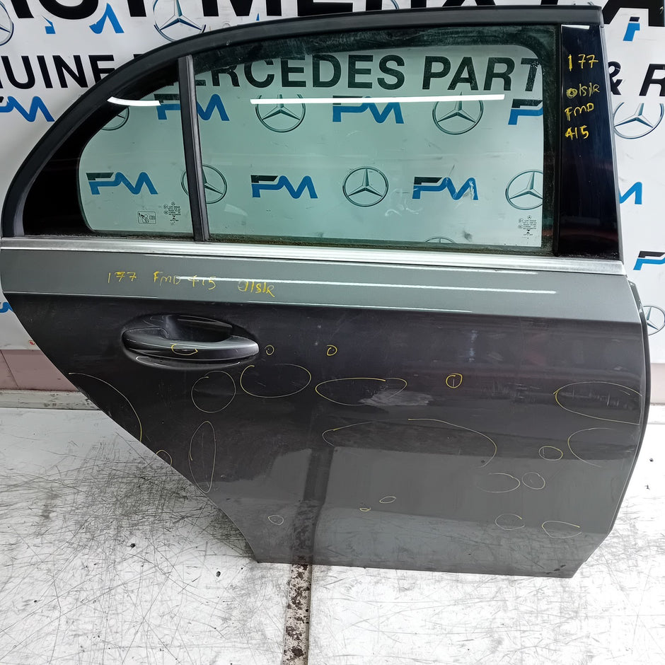 MERCEDES A-CLASS W177 DRIVER REAR DOOR OSR GREY COMPLETE 2018 ON FMD415