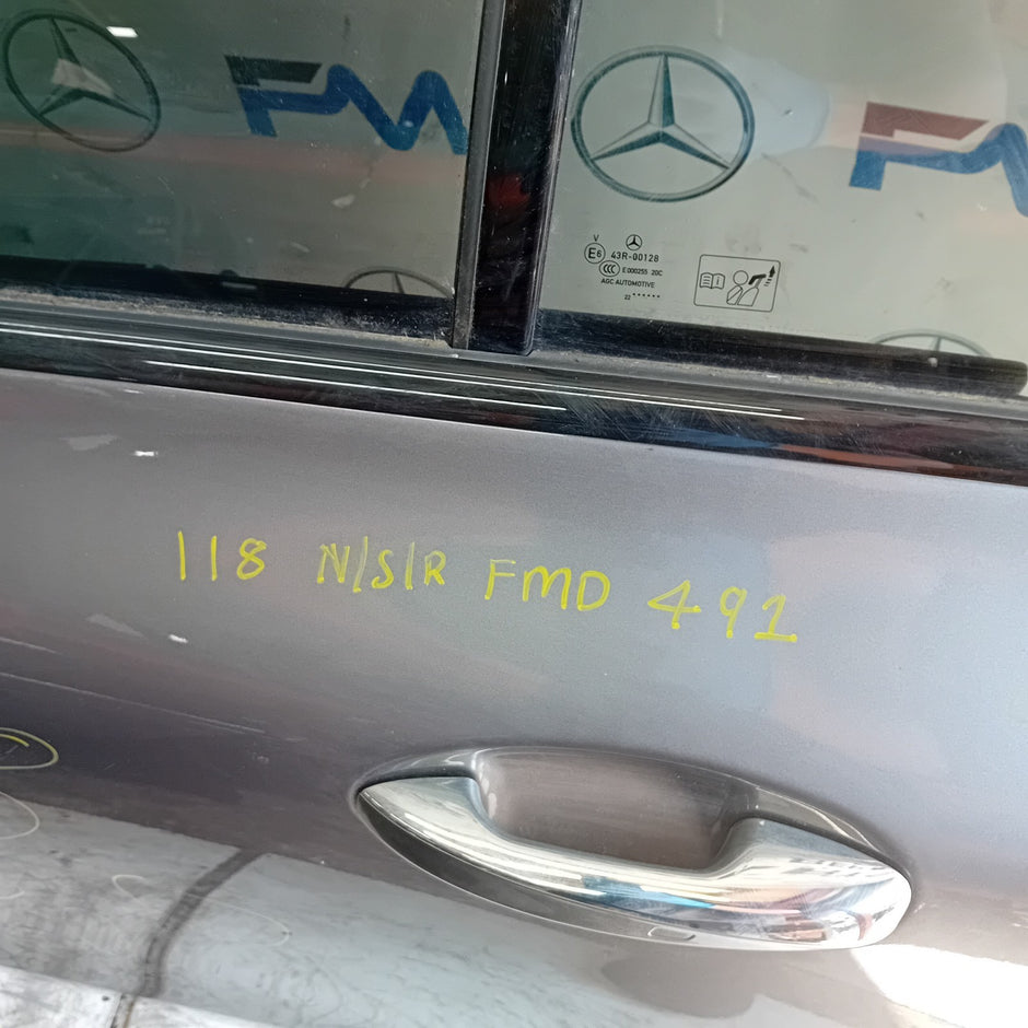 MERCEDES CLA W118 PASSENGER REAR DOOR NSR 2019 GREY COMPLETE FMD491