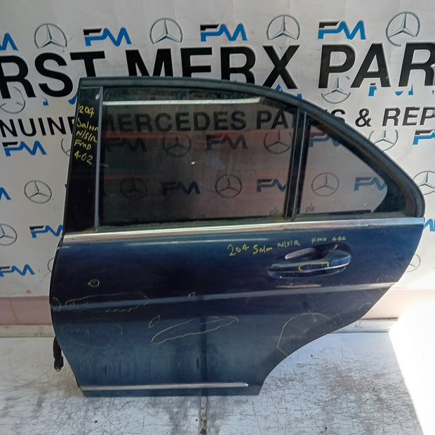 MERCEDES C-CLASS W204 SLN PASSENGER REAR DOOR NSR BLUE 2008-14 COMPLETE FMD462