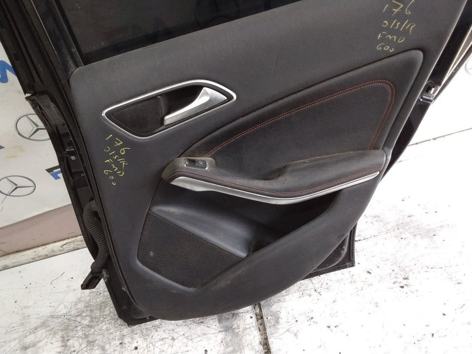 MERCEDES A-CLS W176  DRIVER REAR  DOOR OSR  2012-18 BLACK COMPLETE FMD600