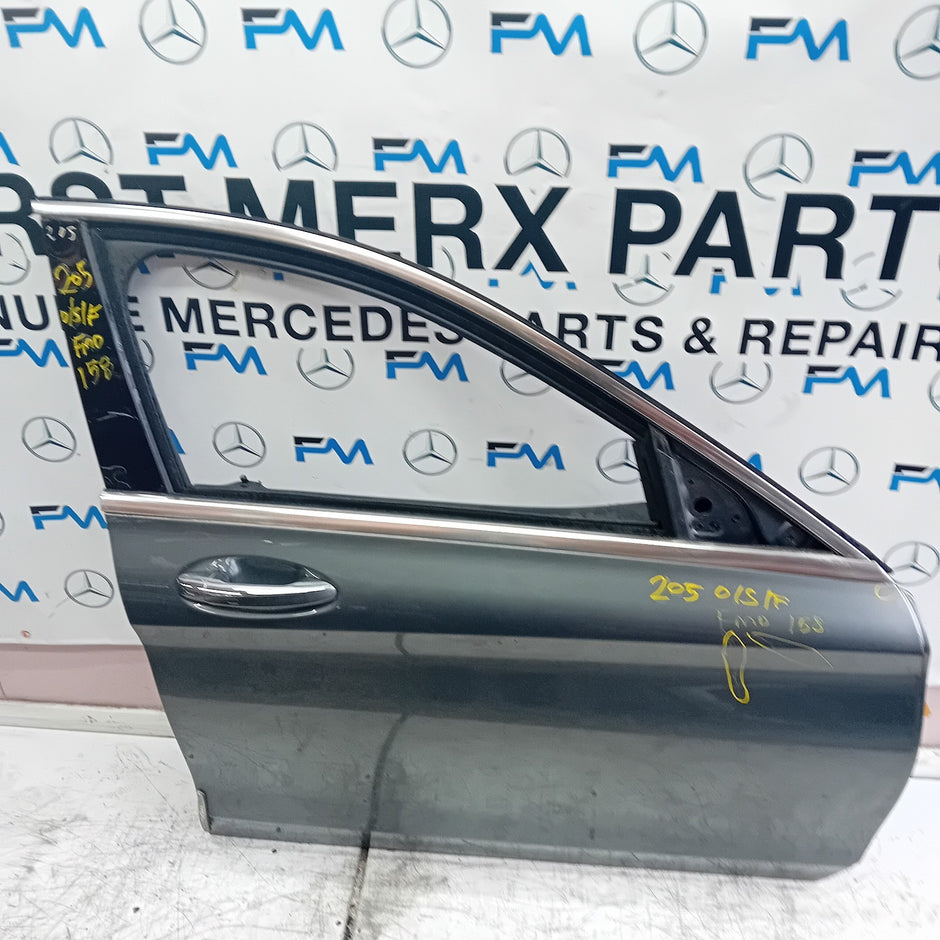 MERCEDES C-CLASS W205 DRIVER FRONT DOOR O/S/F GREY 2014 ONWARDS COMPLETE FMD158