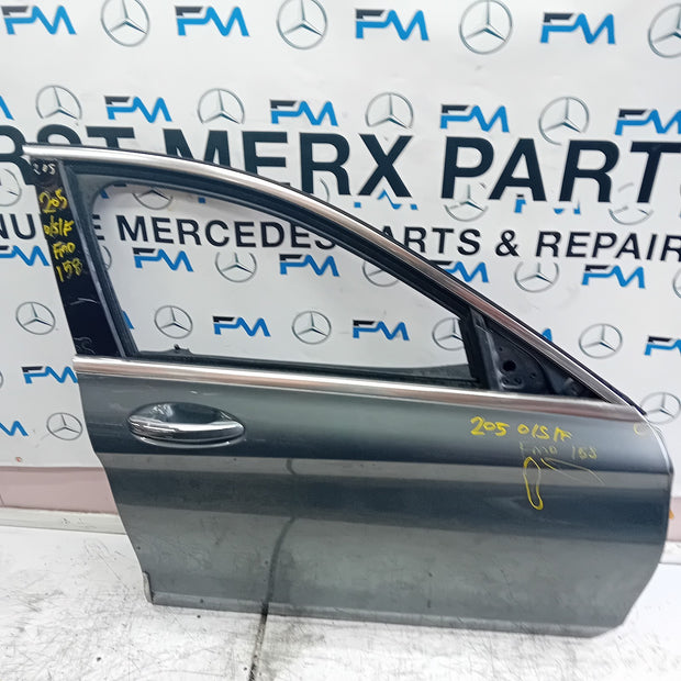 MERCEDES C-CLASS W205 DRIVER FRONT DOOR O/S/F GREY 2014 ONWARDS COMPLETE FMD158