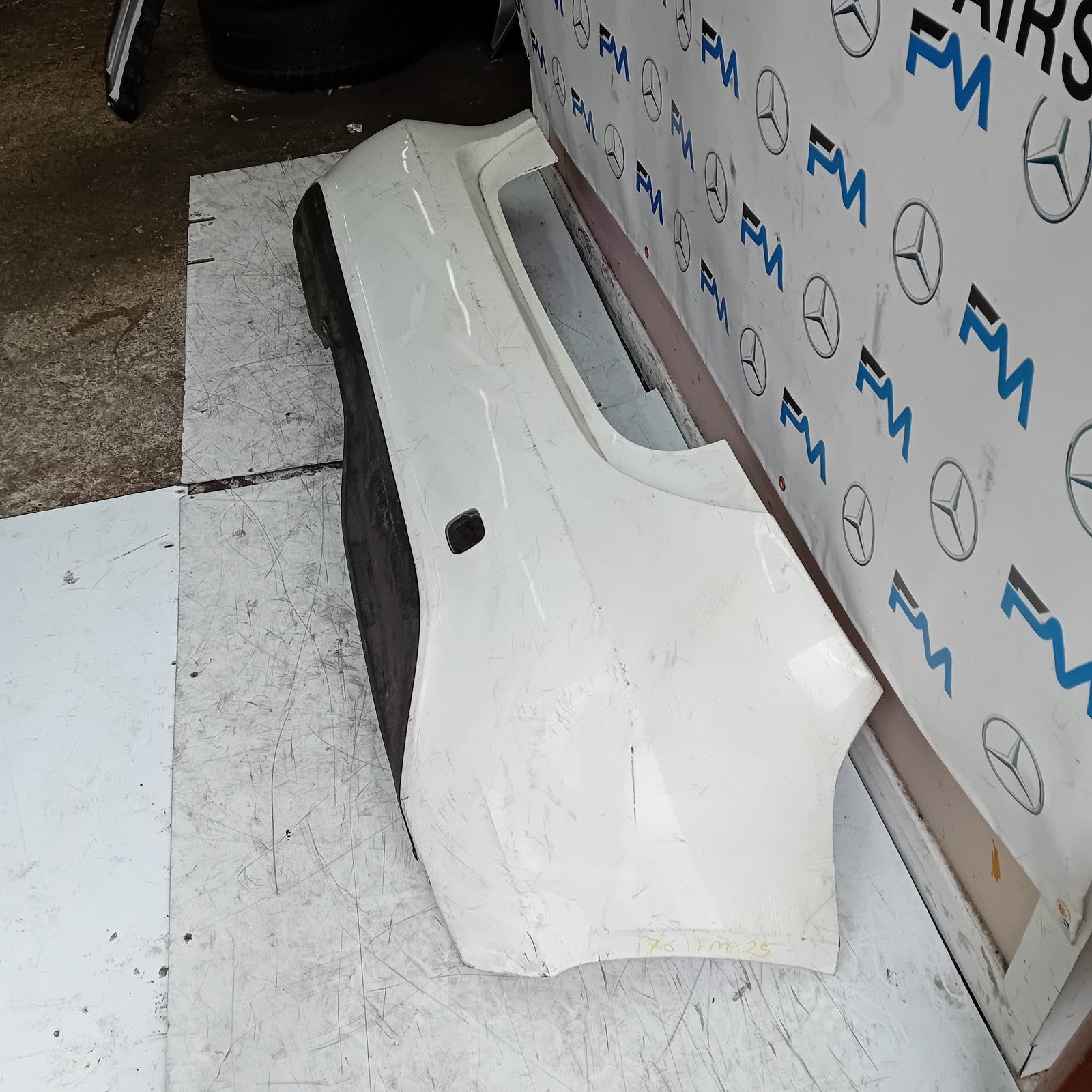 MERCEDES BENZ  A-CLASS W176 REAR BUMPER 2012-18 A1768850125 WHITE COMPLETE FMX25