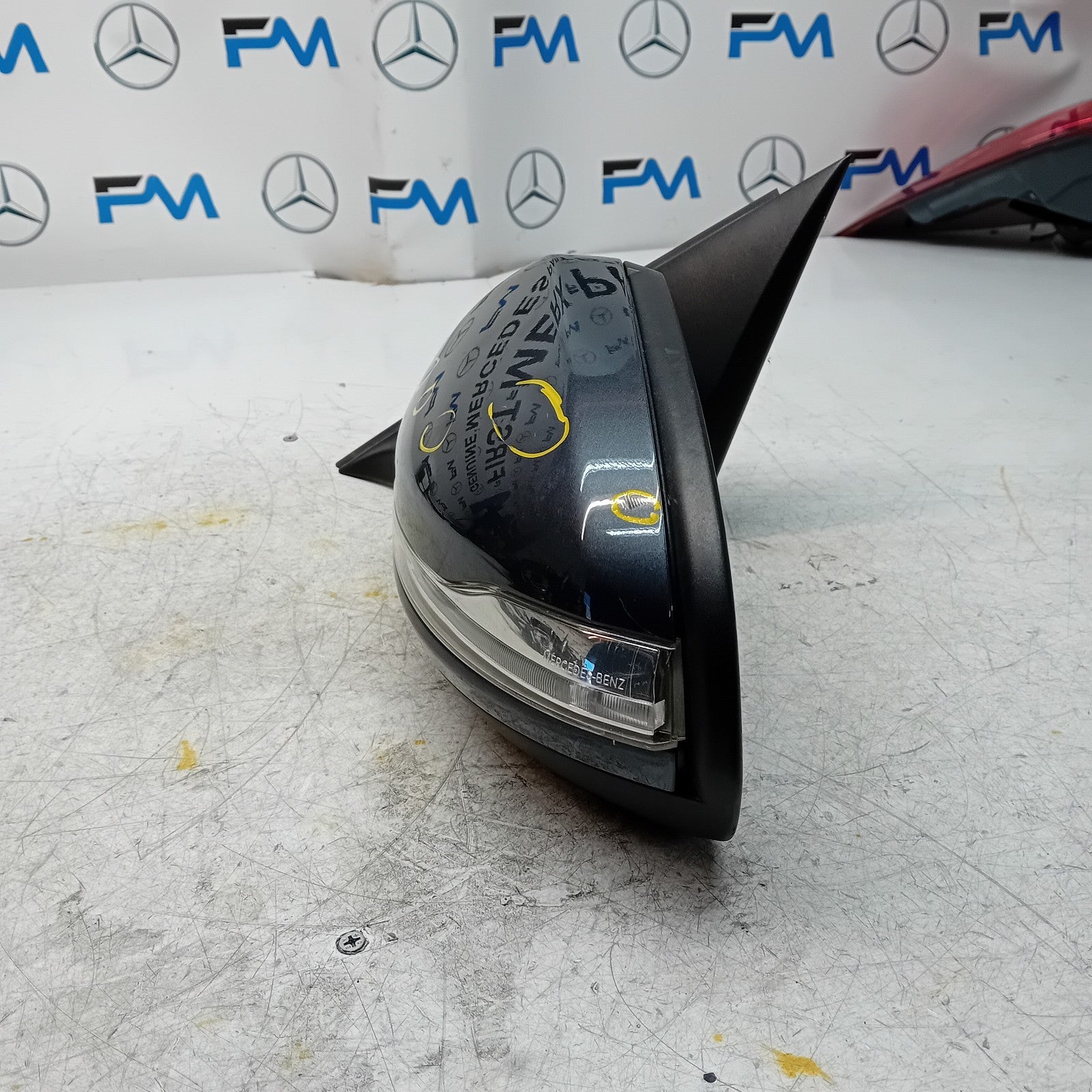 MERCEDES BENZ C-CLASS W205 PASSENGER WING MIRROR NS GREY  A2058101316 FMM82