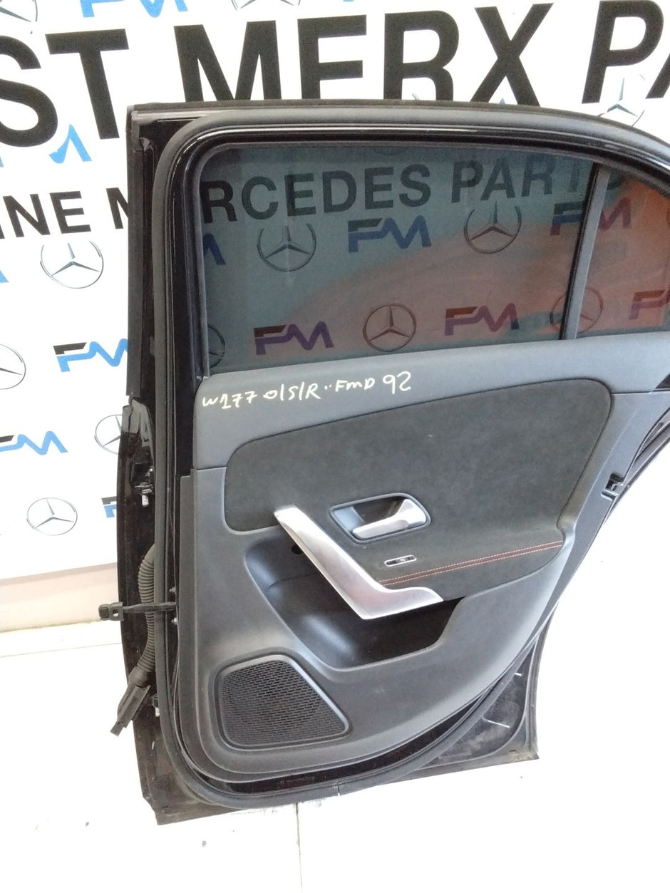 MERCEDES BENZ  A-CLASS W177 DRIVER SIDE REAR DOOR O/S/R COMPLETE BLACK FMD92