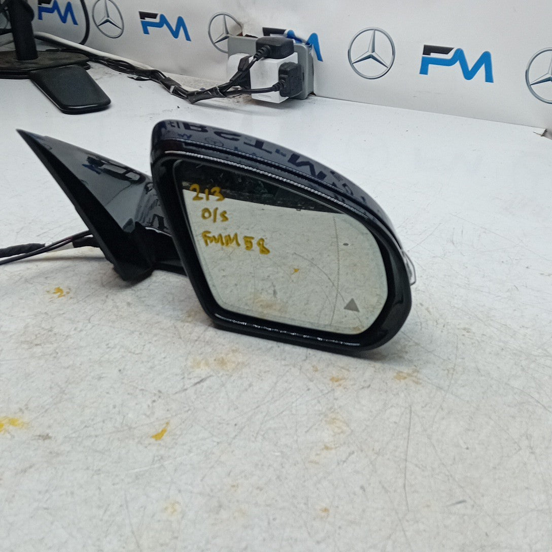 MERCEDES E-CLASS W213 DRIVER WING MIRROR OS BLUE 2016 BS PL A2138104000 FMM58 