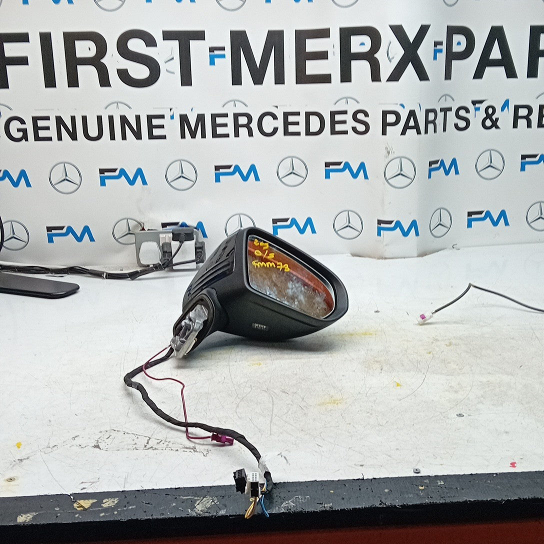 MERCEDES C-CLASS W205 DRIVER WING MIRROR OSF BLACK PL A2058105400 FMM73