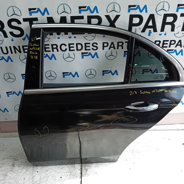MERCEDES E-CLASS W213 SLN PASSENGER REAR DOOR NSR BLACK 2016 ON COMPLETE FMD218