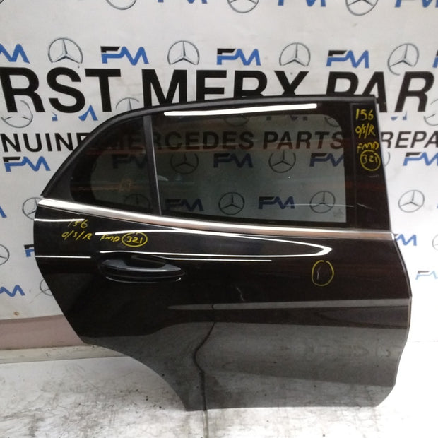 MERCEDES BENZ GLA X156 DRIVER REAR DOOR OSR BLACK 2014-19 COMPLETE FMD321