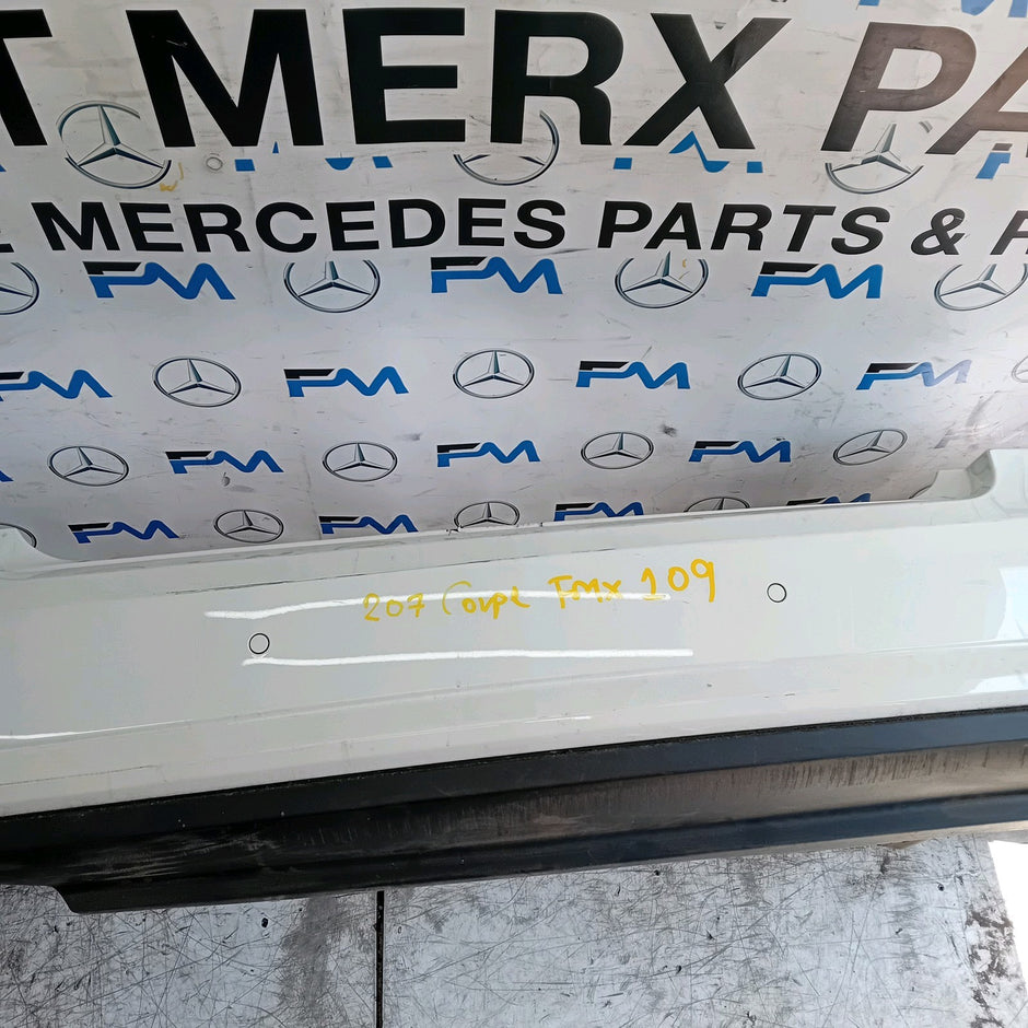 MERCEDES BENZ E-CLASS C207 COUPE REAR BUMPER 2016 WHITE A2076100408 FMX109