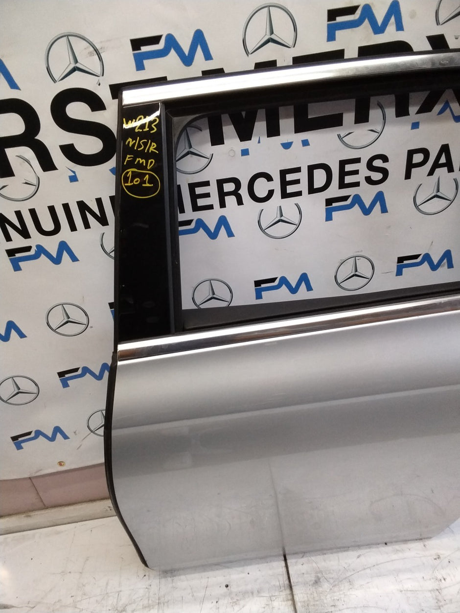 MERCEDES BENZ E-CLASS W213 PASSENGER SIDE REAR DOOR N/S/R COMPLETE SILVER FMD101