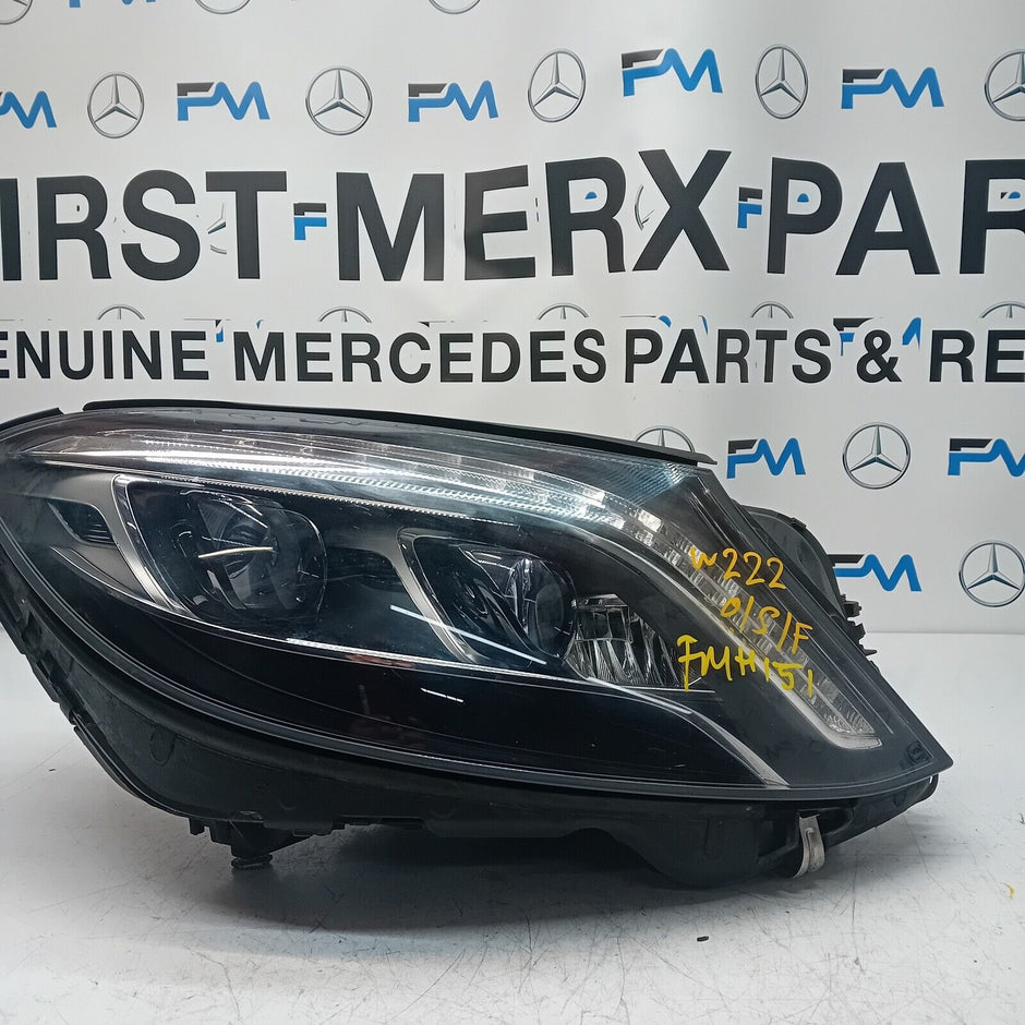 MERCEDES S-CLASS 2014 ONWARDS W222 HEADLIGHT DRIVER SIDE OS A2229068702 FMH151