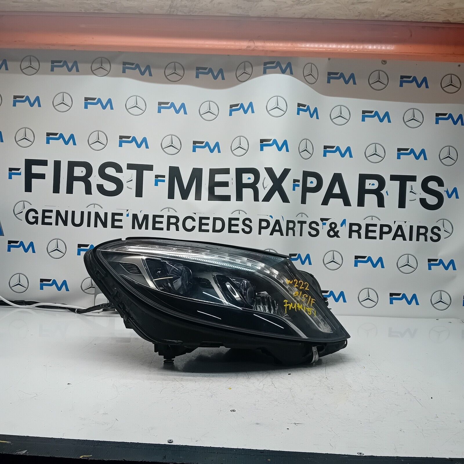 MERCEDES S-CLASS 2014 ONWARDS W222 HEADLIGHT DRIVER SIDE OS A2229068702 FMH151