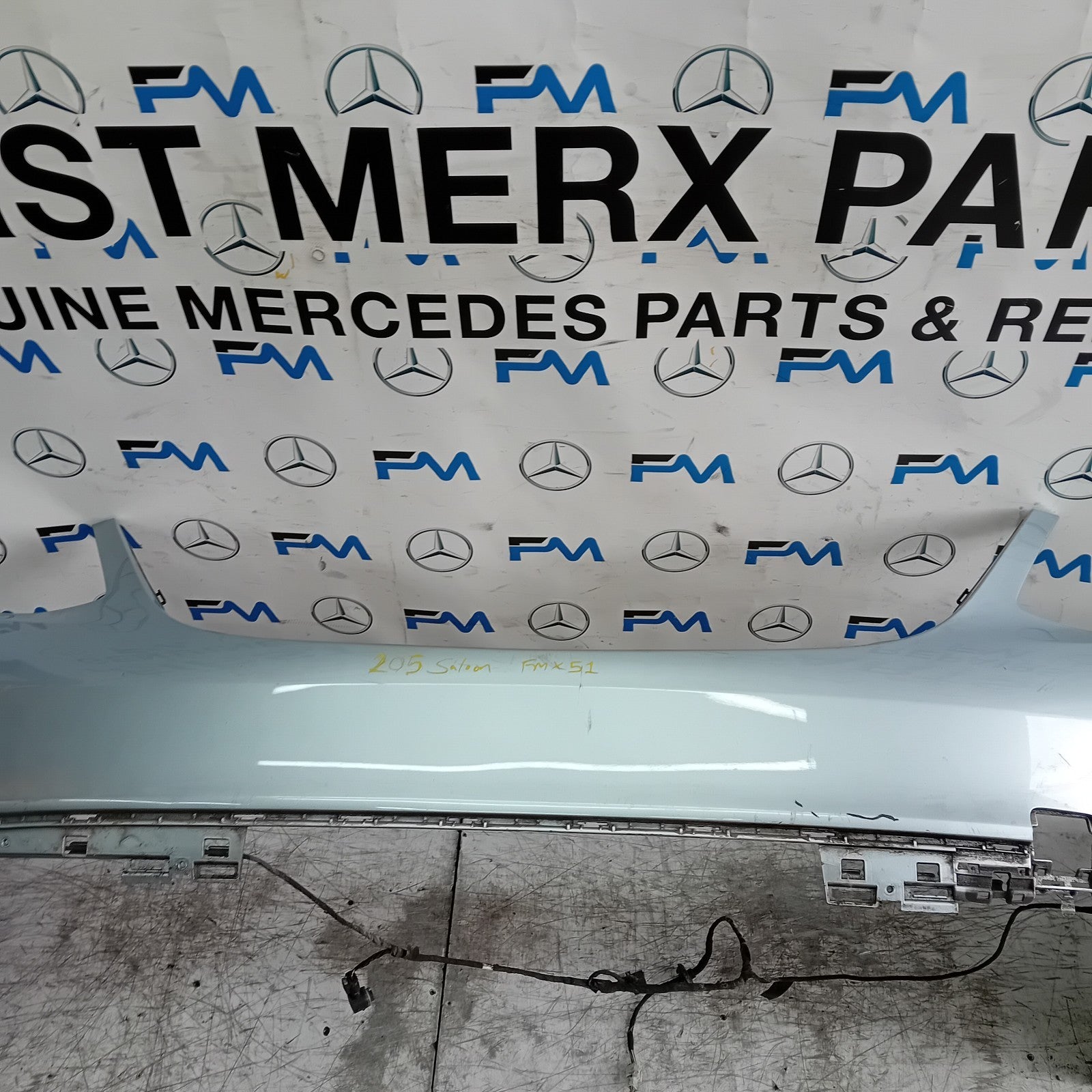 MERCEDES BENZ C-CLASS W205 REAR BUMPER 2015 SILVER A2058555738 FMX51