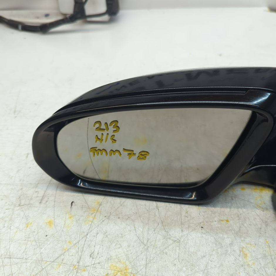 MERCEDES E-CLASS W213 PASSENGER WING MIRROR NS BLACK A2138102500 FMM78