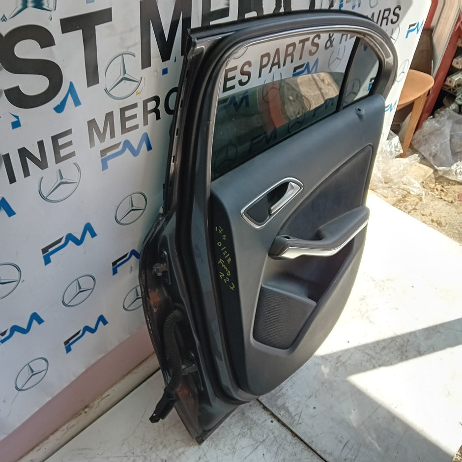 MERCEDES BENZ A-CLASS W176 DRIVER REAR DOOR OSR GREY 2012-18 COMPLETE FMD227
