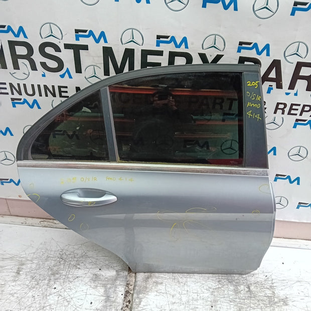 MERCEDES C-CLASS W205 DRIVER REAR DOOR OSR SILVER COMPLETE 2014 ON FMD414