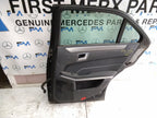 MERCEDES E-CLASS W212 DRIVER REAR DOOR OSR BLACK 2009-16 COMPLETE FMD343
