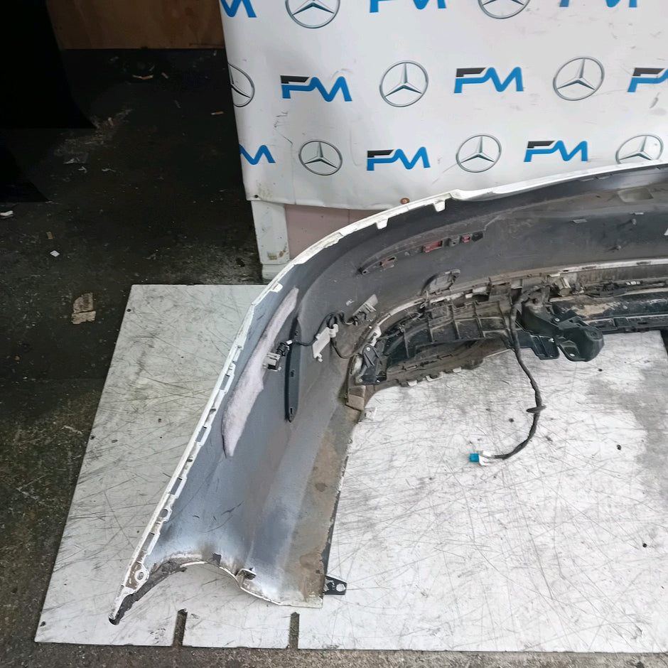 MERCEDES BENZ C-CLASS W205 COUPE REAR BUMPER 2014 WHITE COMPLETE FMX66