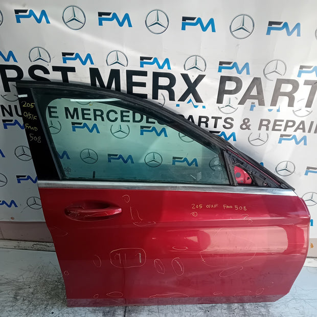 MERCEDES C-CLASS W205 DRIVER FRONT DOOR OSF 2014 RED  FMD508