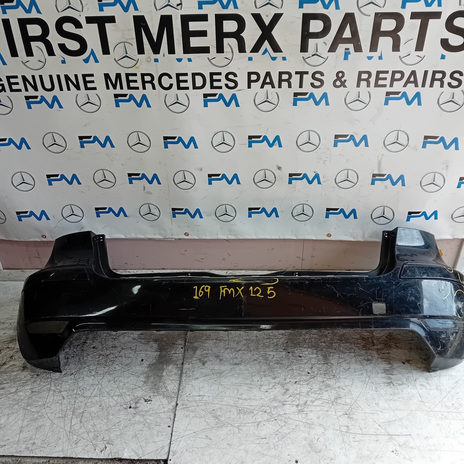 MERCEDES BENZ A-CLASS W169 REAR BUMPER BLACK 2004-12 A1698850838 FMX125