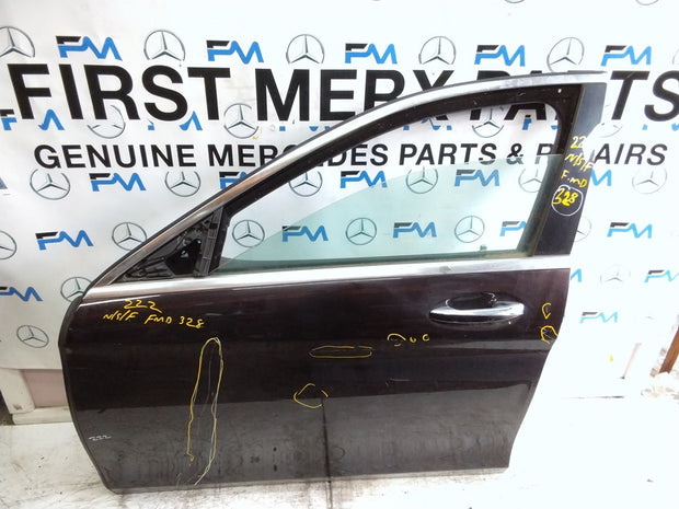 MERCEDES S-CLASS W222 SLN PASSENGER FRONT DOOR NSF BLACK 2014 ON COMPLETE FMD328
