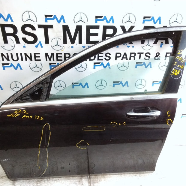 MERCEDES S-CLASS W222 SLN PASSENGER FRONT DOOR NSF BLACK 2014 ON COMPLETE FMD328