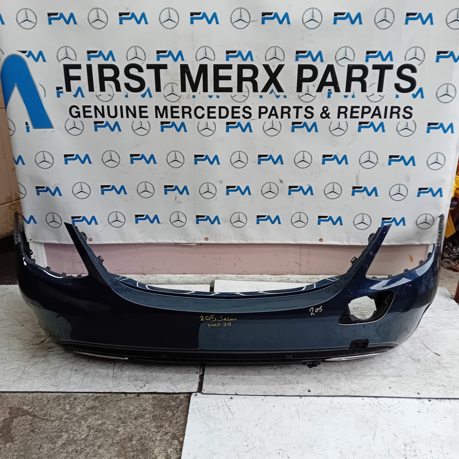 MERCEDES C-CLASS W205 SLN REAR BUMPER 2014 ON BLUE COMPLETE A2058555738 FMX36