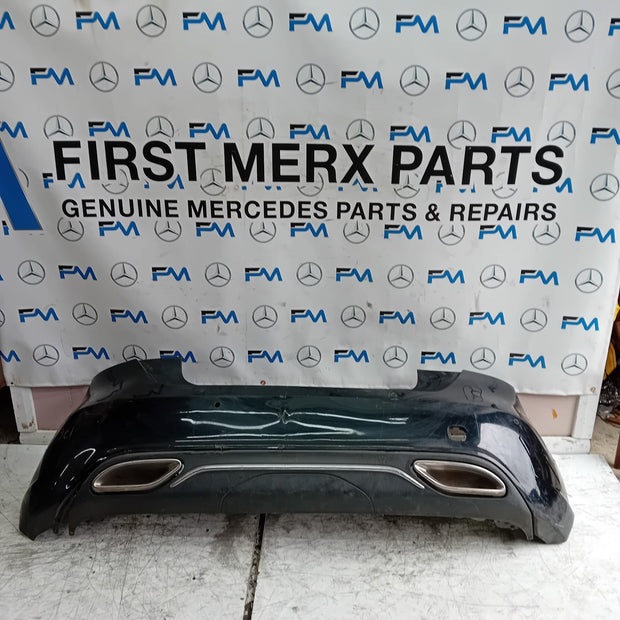 MERCEDES BENZ A-CLASS W176 REAR BUMPER 2012-18 A1768850000 BLACK COMPLETE FMX28